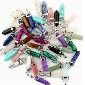 Multicolor Gemstone Chakra Set of FOUR Pendants & Chain Necklace